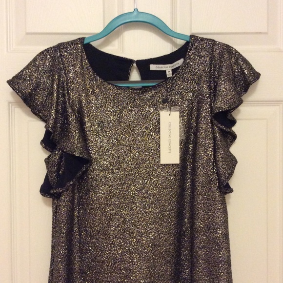 Collective Concepts Flutter Sleeve Shift Dress - Picture 3 of 5